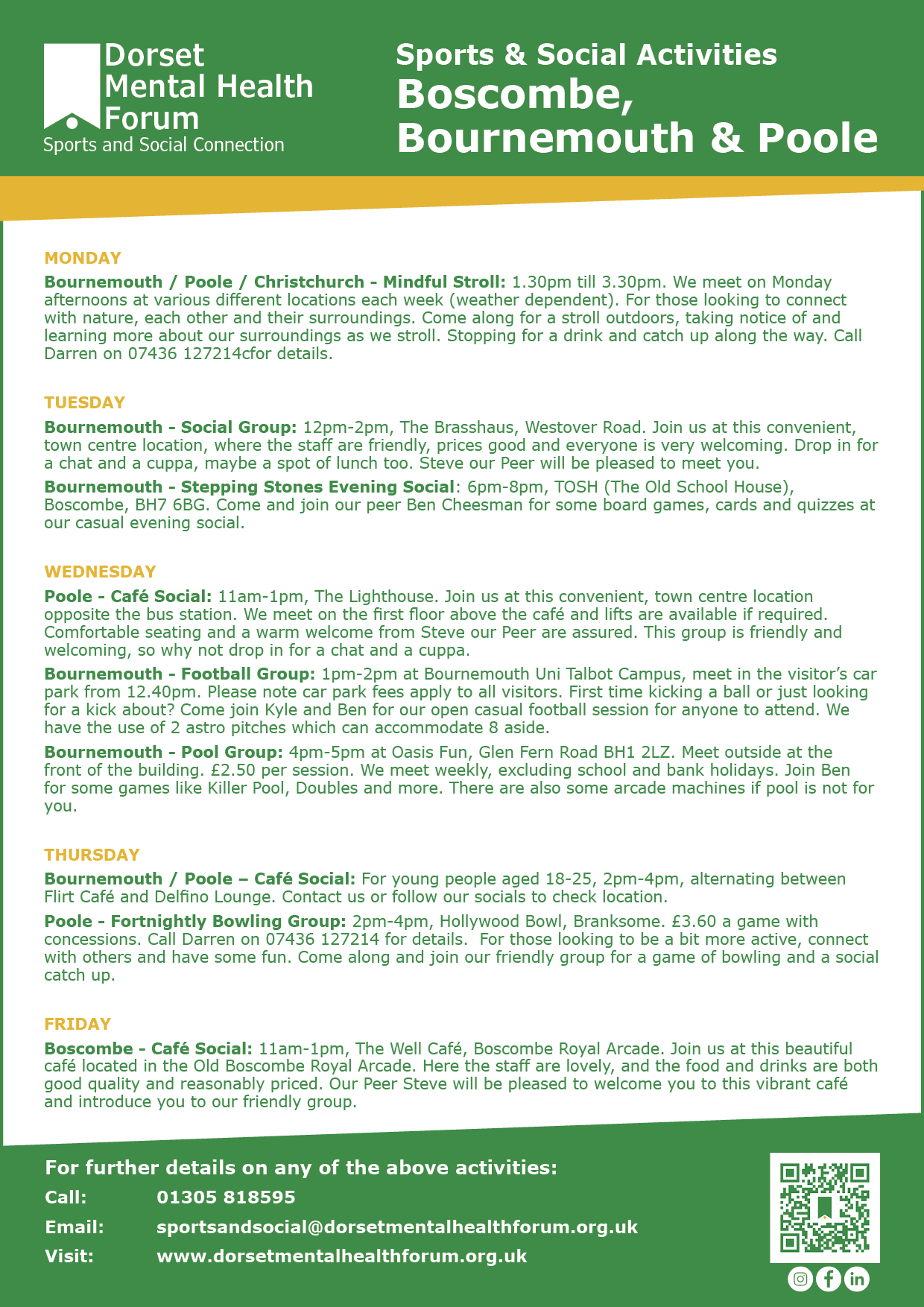 Sports & Social_East_Image_Activity List | Dorset Mental Health Forum Sports & Social_East_Image_Activity List | Dorset Mental Health Forum