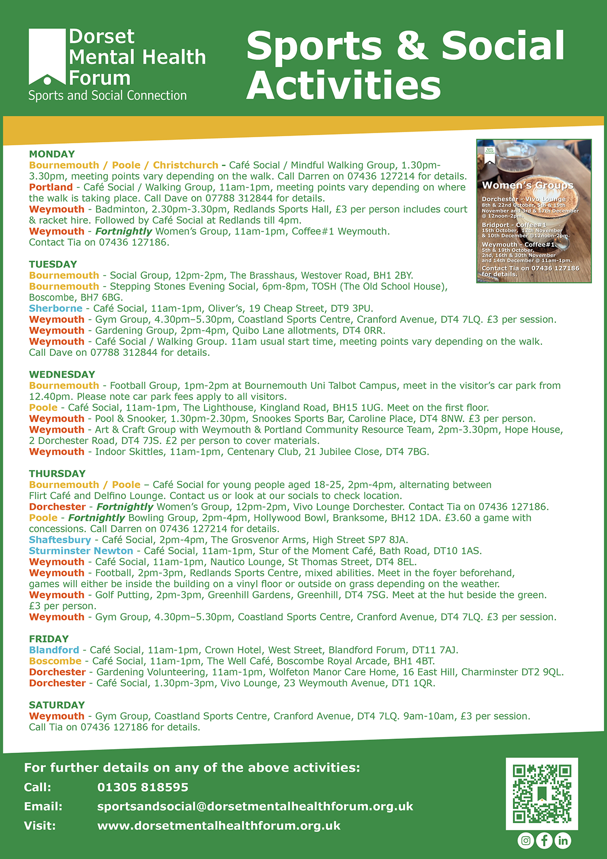 Sports & Social_ALL_Image_Activity List | Dorset Mental Health Forum Sports & Social_ALL_Image_Activity List | Dorset Mental Health Forum